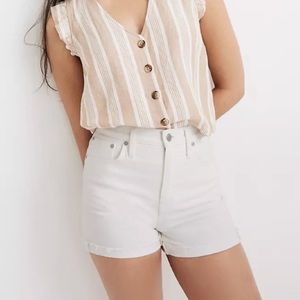 *SOLD* Madewell white high-waisted shorts
